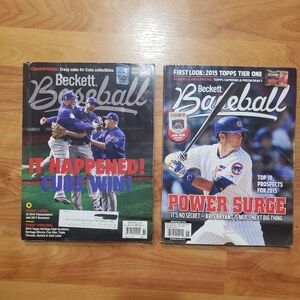 January 2017 Beckett Baseball Cubs It Happens Cubs Win! + Feb 2015 Bryant Cover